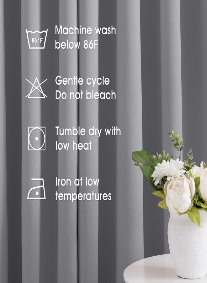 HOMEIDEAS Blackout Curtains for Bedroom 52 X 96 Inch Long 2 Panels Set Light Grey/Gray Room Darkening Curtains/Drapes, Soundproof Thermal Grommet Window Curtains for Living Room - Image 5